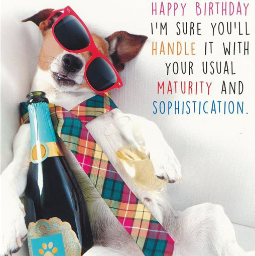 Picture of DOG WITH GLASSES BIRTHDAY CARD